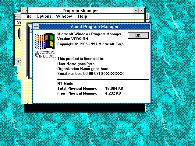 Windows NT December 1991 release 28